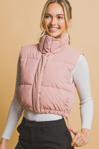 Close To You Puffer Vest Pink