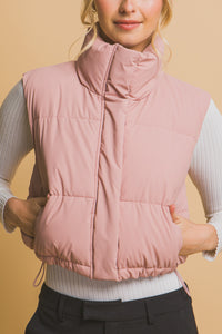 Close To You Puffer Vest Pink