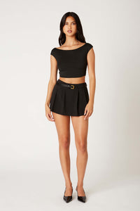 Confidence Pleated Skort Black