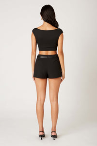 Confidence Pleated Skort Black