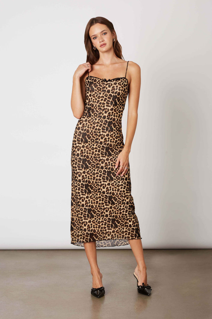 Brown Eyes Leopard Midi