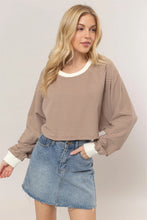 Load image into Gallery viewer, Tammy Striped Crop Mocha