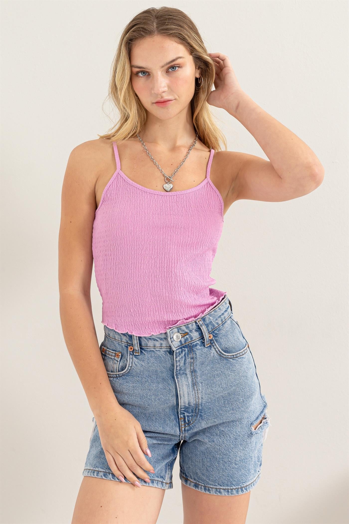 White Noise Crop Cami