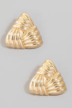 Load image into Gallery viewer, Elizabeth Triangle Stud Earrings