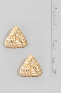 Elizabeth Triangle Stud Earrings