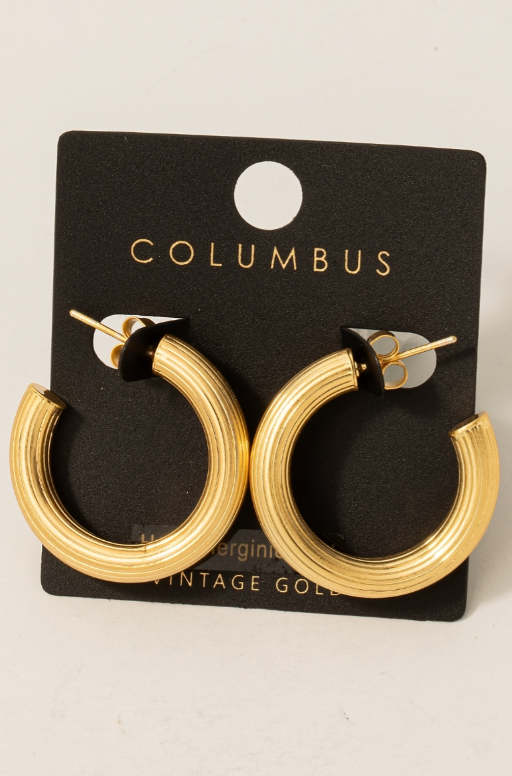 Stevie Gold Tube Hoops