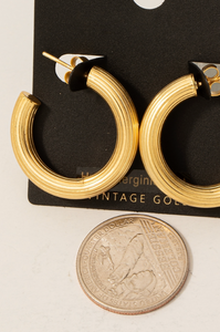 Stevie Gold Tube Hoops