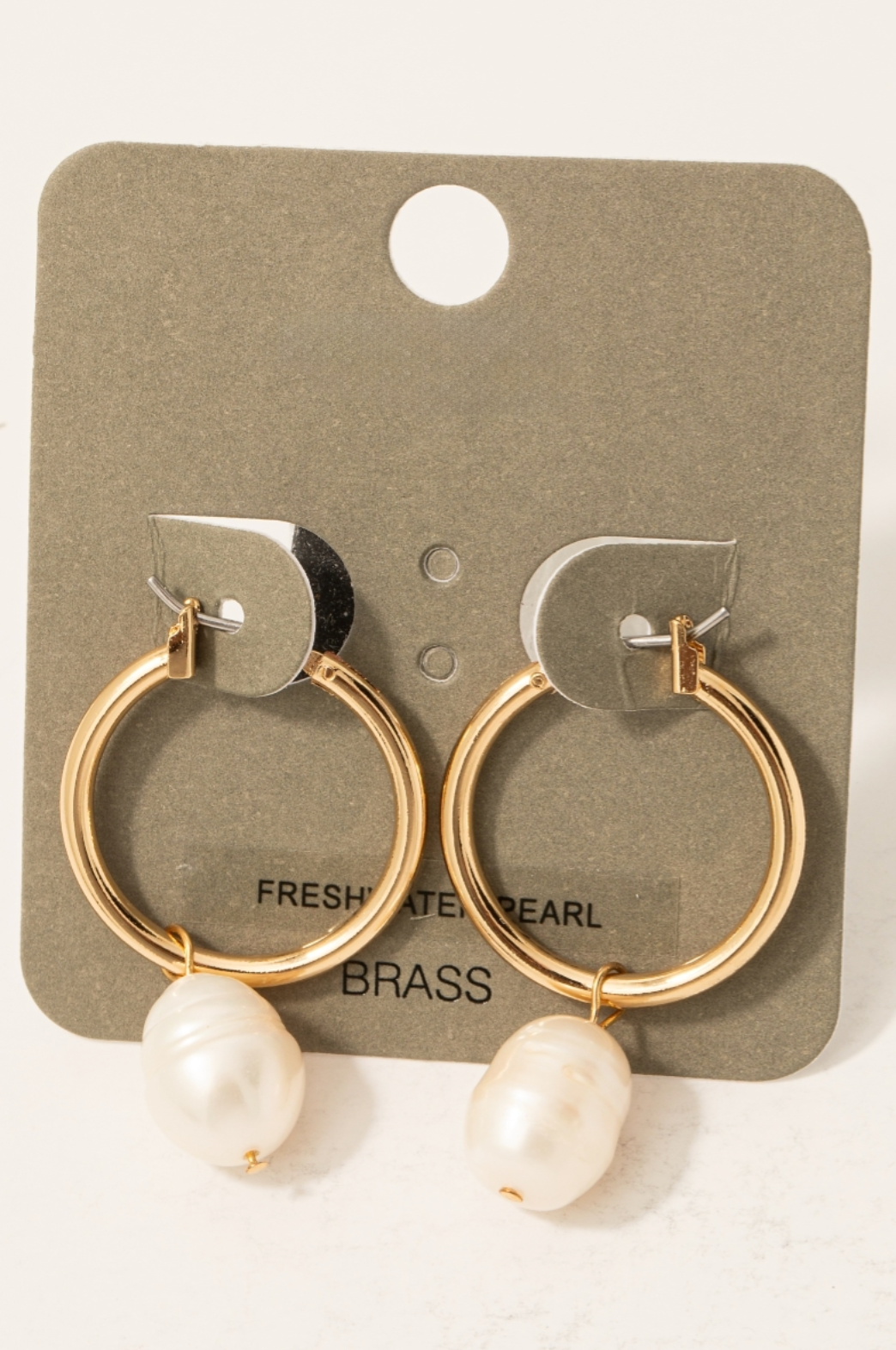 See It Through Pearl Hoops