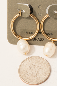 See It Through Pearl Hoops