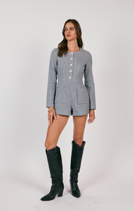 Journaling Houndstooth Romper