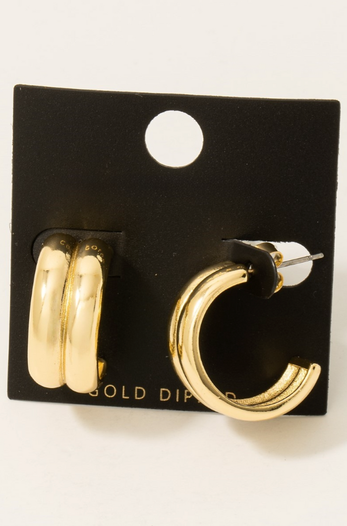 Courtney Double Cuff Hoops