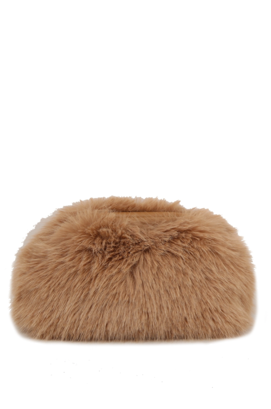 Slow Motion Fur Clutch Tan