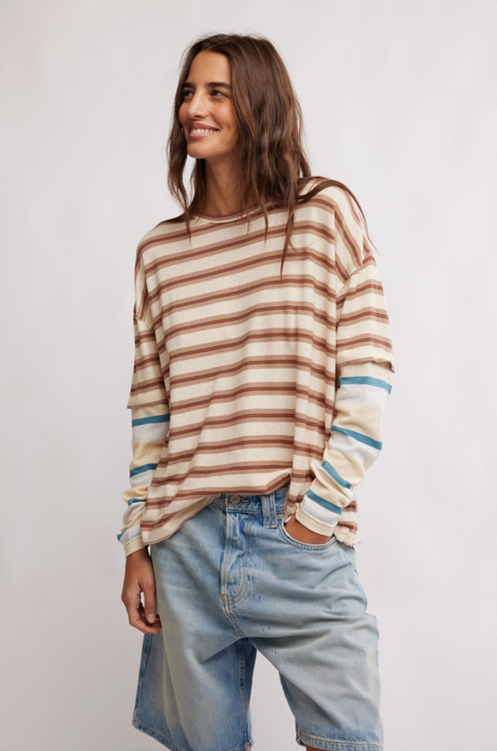 Nina Stripe Long Sleeve Tee