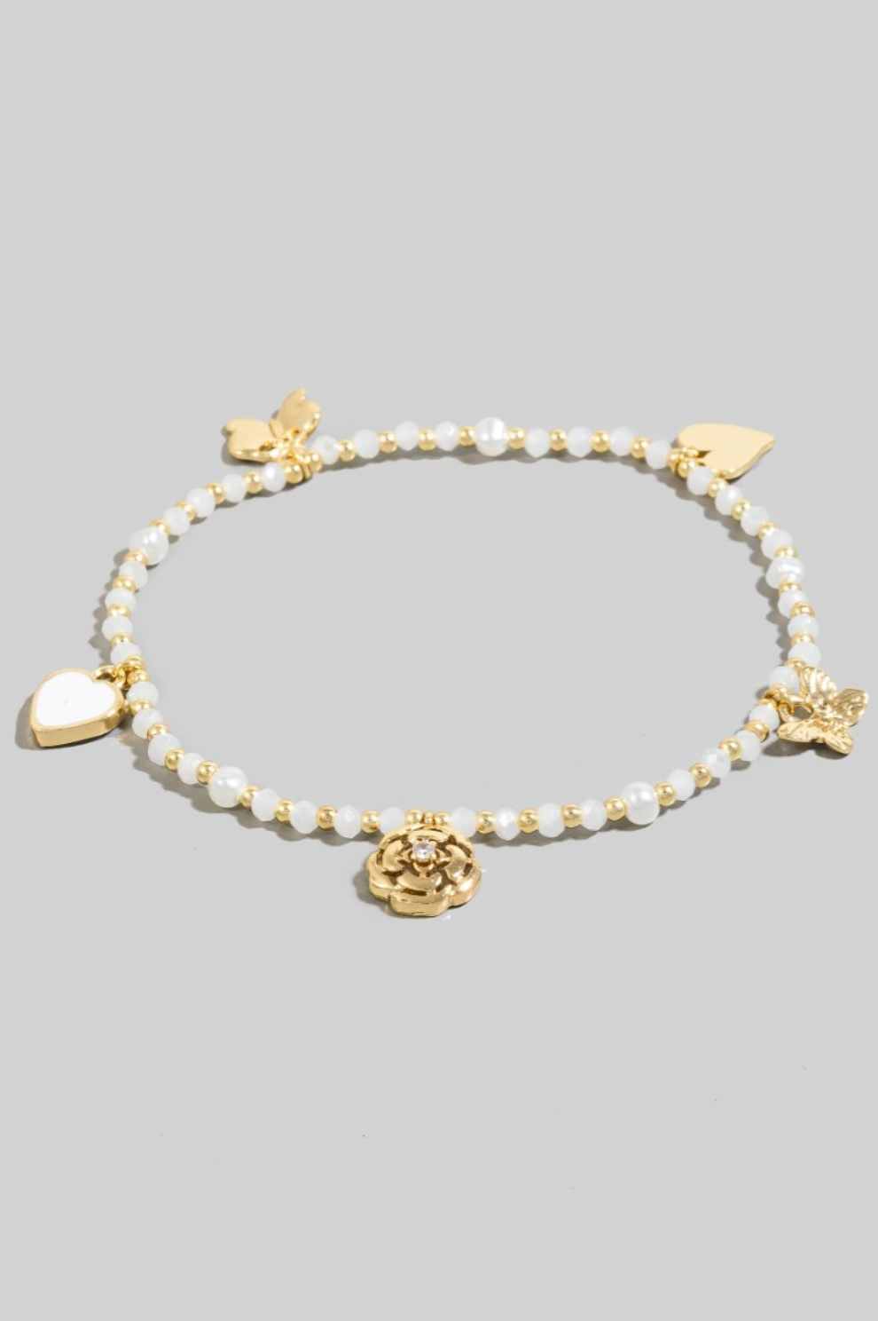 Lingering Butterfly Bracelet White