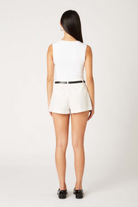 Confidence Pleated Skort White