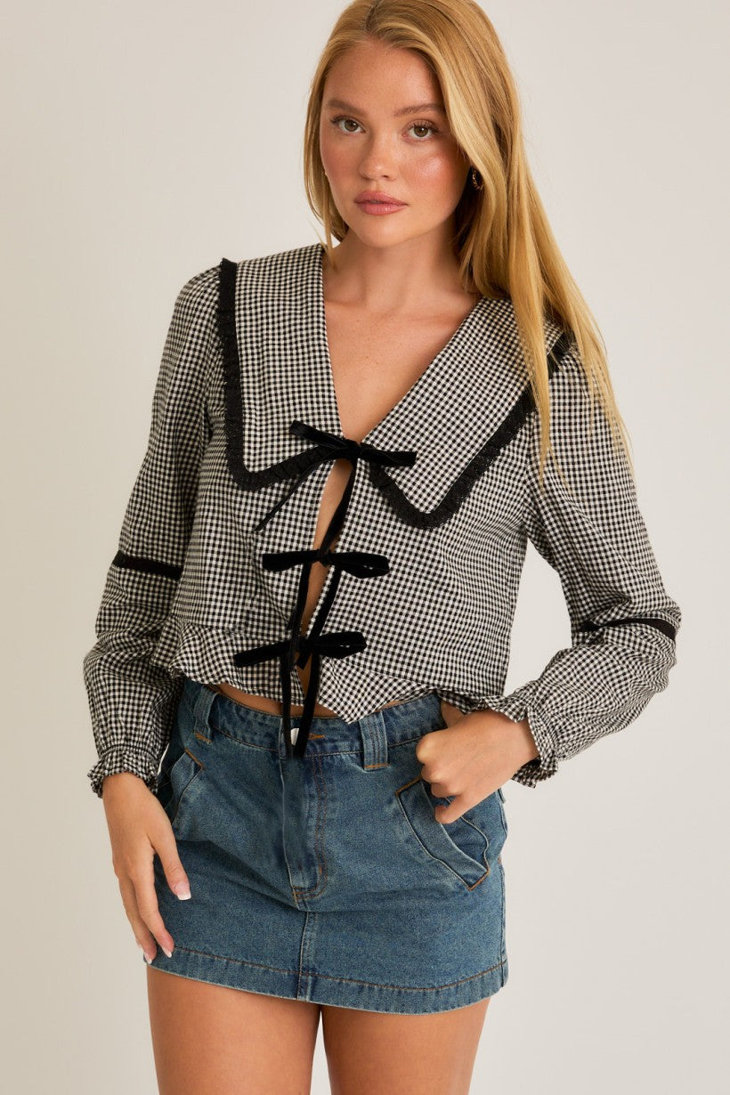 All We Need Gingham Blouse