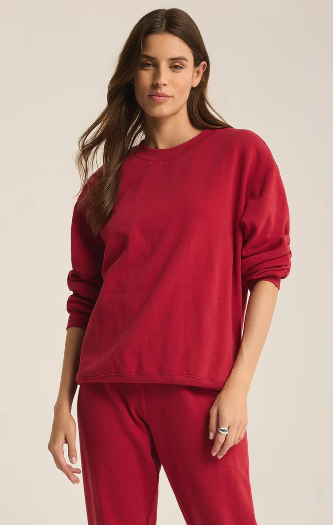 Classic Boyfriend Sweatshirt Haute Red