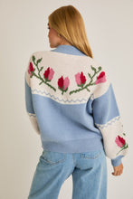 Load image into Gallery viewer, Fall Black Floral Sweater Jacket