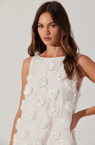 Floria 3D Floral Appliqué Dress