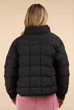 Load image into Gallery viewer, Risk Taker Puffer Jacket Black