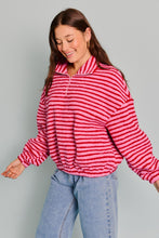 Load image into Gallery viewer, Jessica Striped Quarter Zip