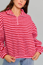 Load image into Gallery viewer, Jessica Striped Quarter Zip