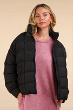 Load image into Gallery viewer, Risk Taker Puffer Jacket Black