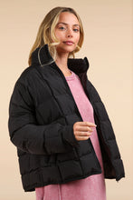 Load image into Gallery viewer, Risk Taker Puffer Jacket Black