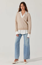 Load image into Gallery viewer, Jianna Mixed Media Layered Sweater