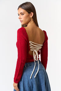 Straight To The Heart Sweater Top