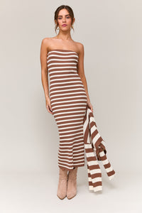 Melanie Striped Tube Dress