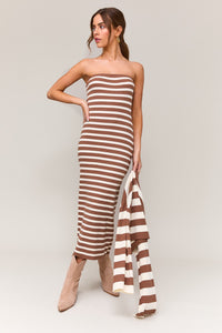 Melanie Striped Tube Dress