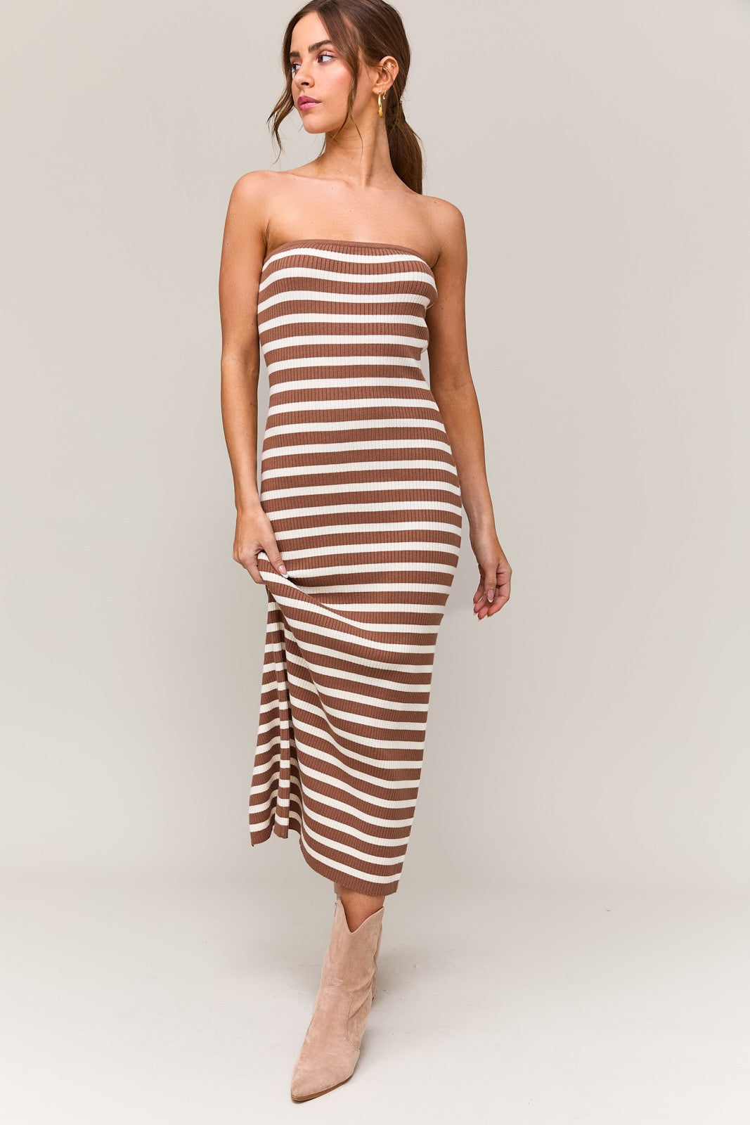 Melanie Striped Tube Dress