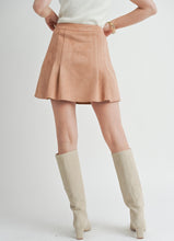 Load image into Gallery viewer, Nurture Pleated Suede Mini Skirt