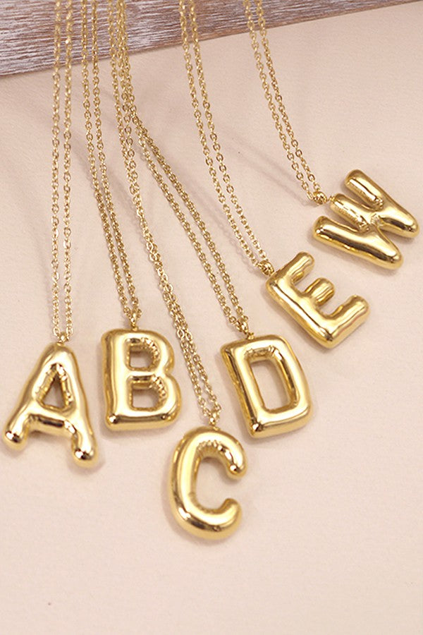 Selena Bubble Initial Necklace