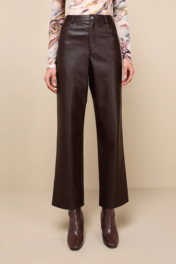 Sleek Vibe Leather Pants