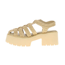 Load image into Gallery viewer, Tavi Raffia Platform Sandal