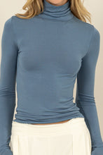 Load image into Gallery viewer, Call Home Turtleneck Gray Blue